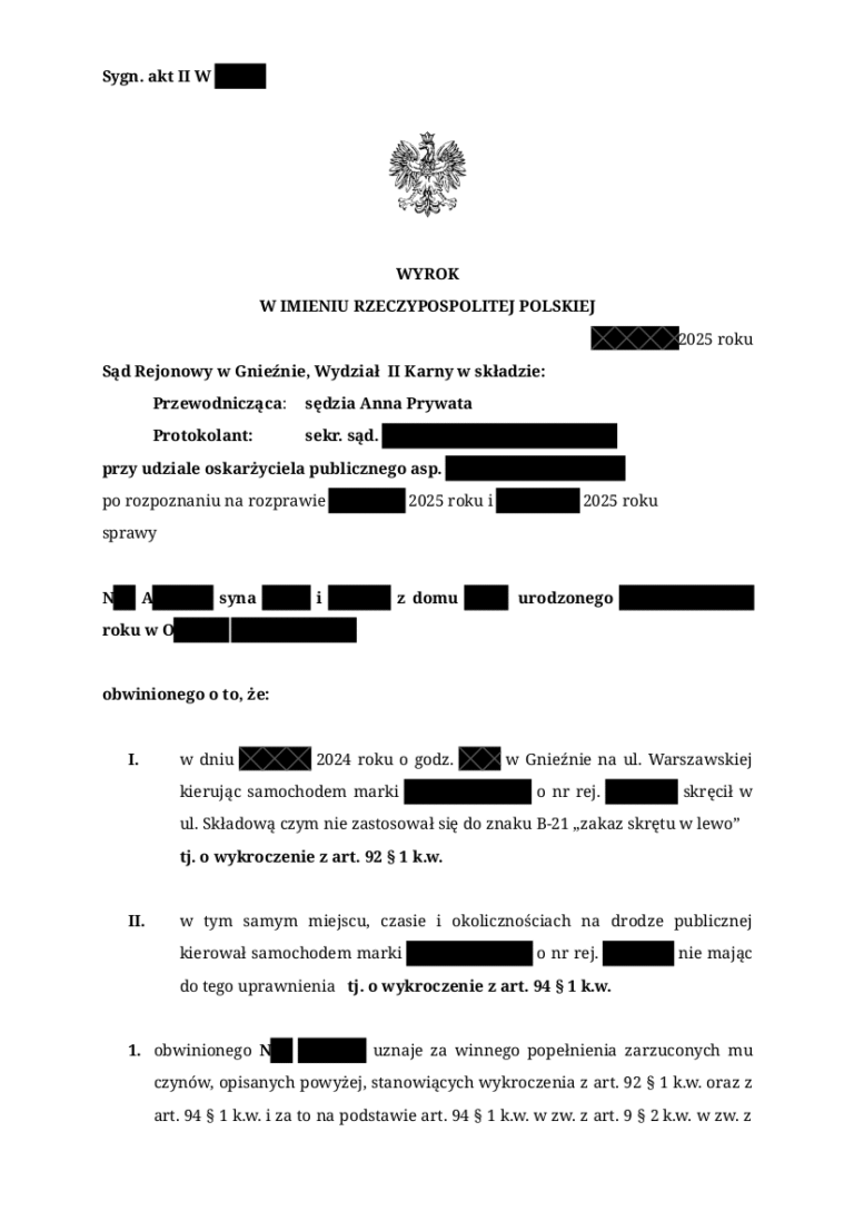 Odstąpienie od zakazu prowadzenia pojazdów