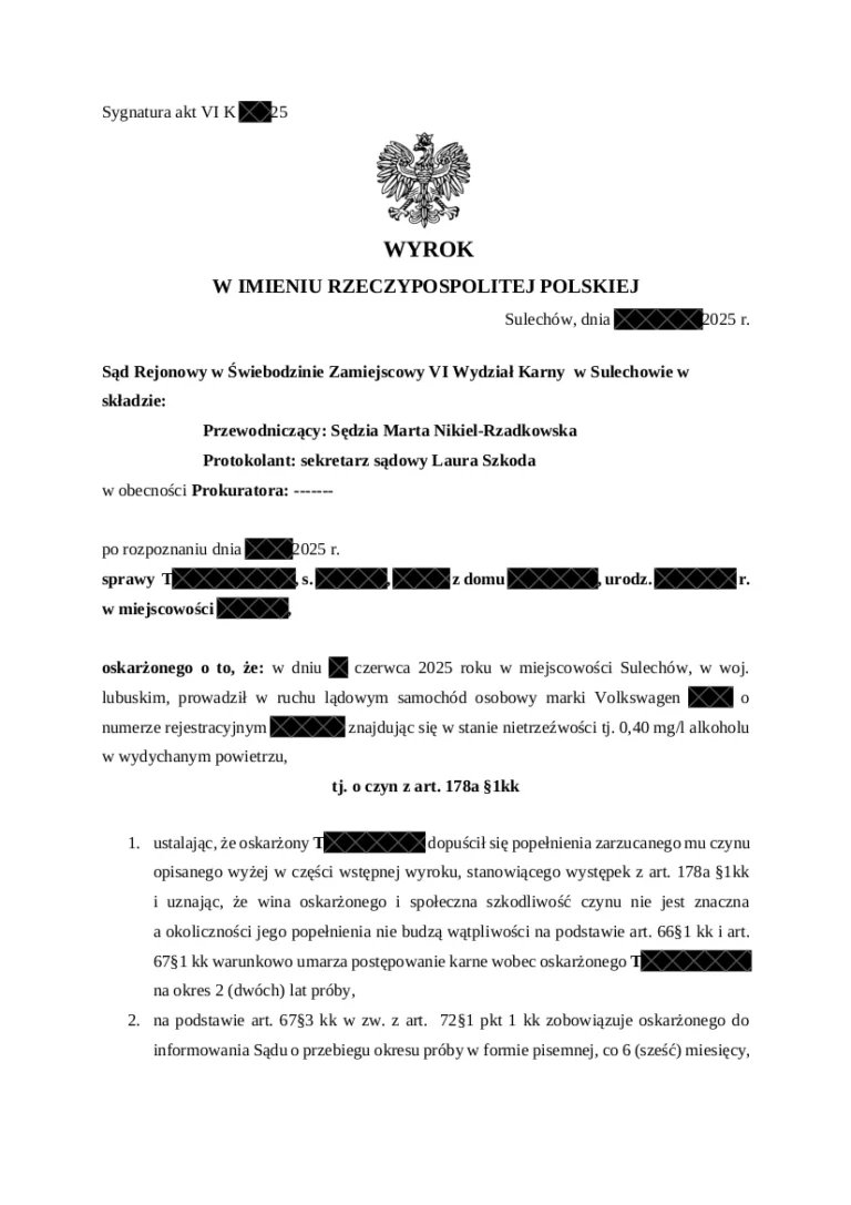 Warunkowe umorzenie 1